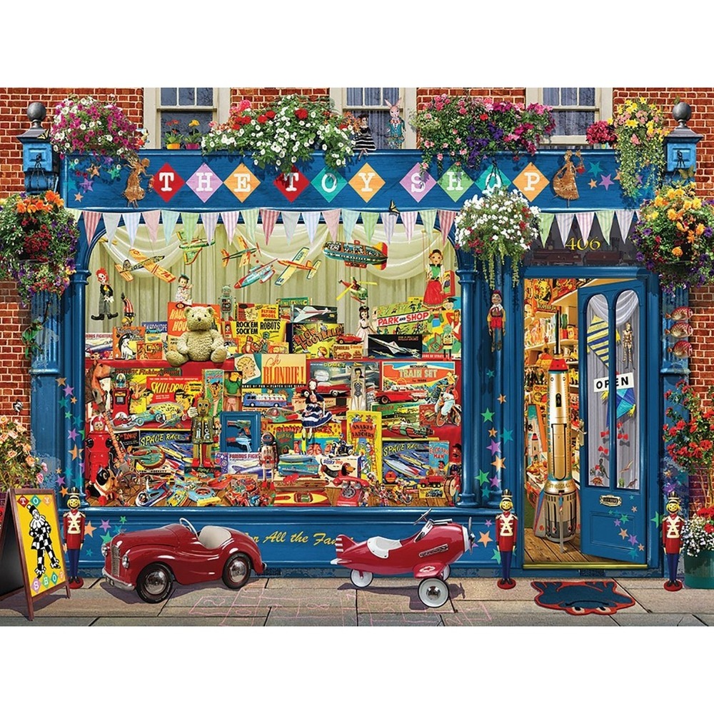 Nostalgic Sidewalk Toy Shop Store Window‎ Garry Walton 550 Piece Jigsaw Puzzle
